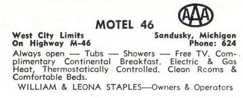 Thumb Heritage Inn (Motel 46) - Vintage Postcard